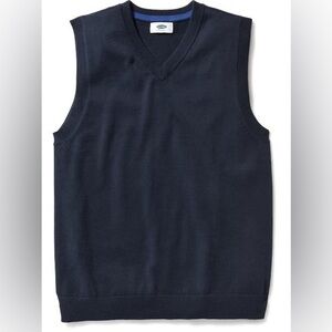 Old Navy Dark Blue Knit Vest Boys 14-16 Preppy Picture Day NWT